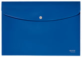 Leitz Recycle Polypropylene Document Wallet With Push Button Closure Blue 46780035